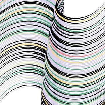 Twisted twisted stripes background, vector illustration. Copyright: xZoona... Stock Photos
