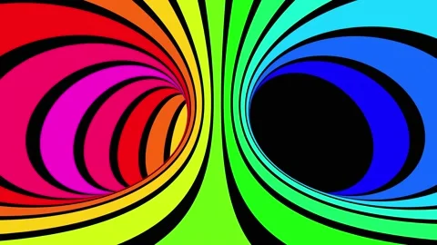 Twisted Vertical rotation - Rainbow running - 4K Stock Footage 231980790