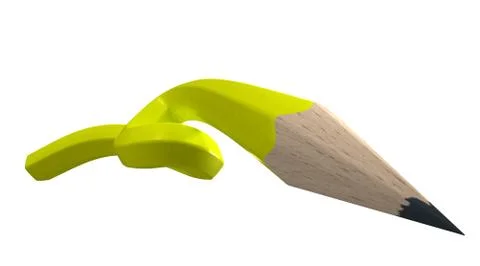Twisted yellow pencil Stock Illustration