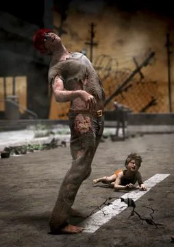 Twisted zombies Stock Illustration