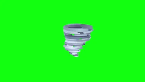 Twister animation on green screen background Vídeos de archivo 335523946