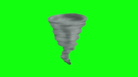 Twister animation on green screen background Stock Footage 335524758