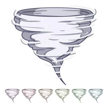 Twister tornado cartoon vector graphic Stock Illustration