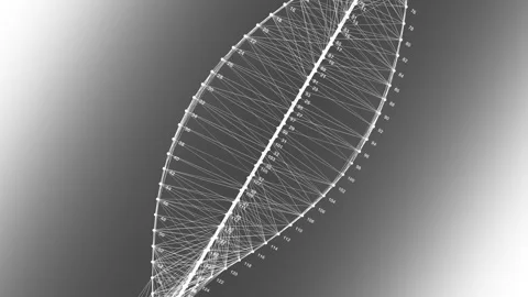 Twisting 3D metallic screw modern technical design abstract background Stock Footage 321210649