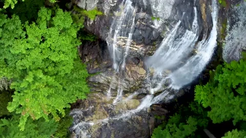 Twisting Above Falls Stock Footage 158326491