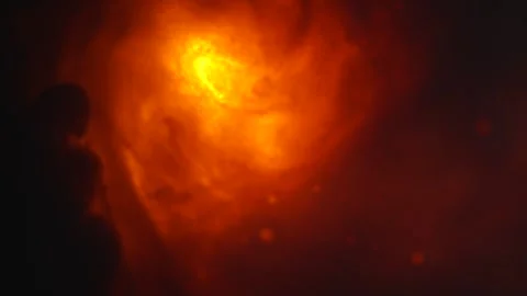 Twisting and exploding fire effect Stock Footage 253552091