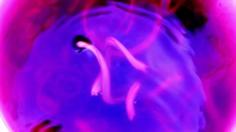 Twisting and turning worms in a red purple liquid 库存影片 102151771