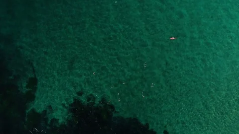 Twisting ascent above clear ocean Stock Footage 107045368