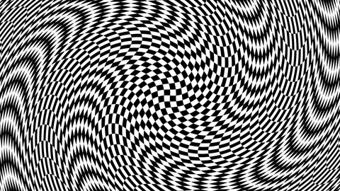 Twisting a Chequerboard Checkerboard Pattern Into a Spiral Video stock 139719754