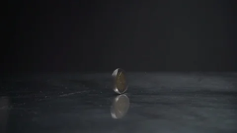 Twisting Coin - Coin Dance 1 Video stock 113641013