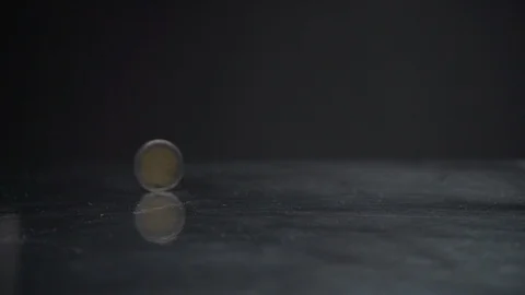 Twisting Coin - Coin Dance 4 Video stock 113640976