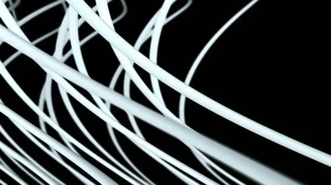 Twisting cylindres, close up view of object, 3d rendering, computer genera... 스톡 사진