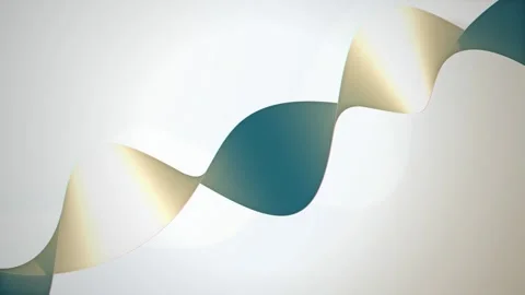 A twisting double sided ribbon rotates in a seamless loop Stock Footage 341487027