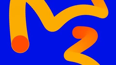 Twisting Gradient Ribbon on Blue Background Stock-Illustration