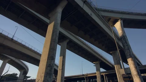 Twisting Highway Underpass 動画素材 156349704