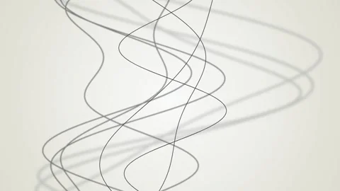 Twisting linear vector helix curves seamless loop motion background Stock Footage 347205193