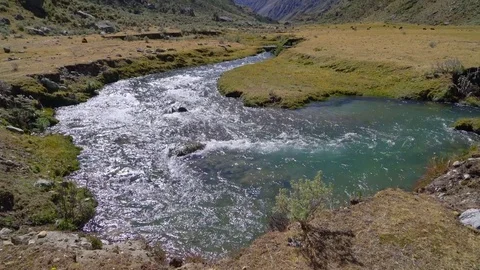 Twisting Mountain Stream Stock Footage 73273779