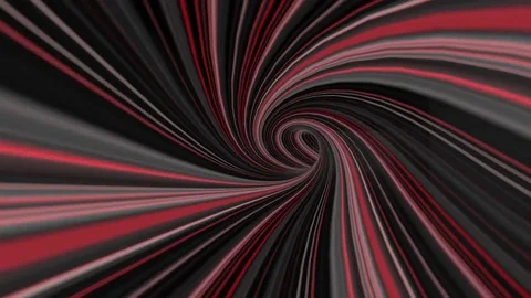 Twisting Red Electrical Pulses through 3D Vortex Loop Stock Footage 81910480