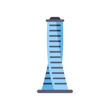 Twisting skyscraper building representing modern urban architecture Ilustración de archivo
