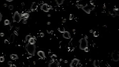 Twisting soap bubbles floating through dark cinematic seamless dreamy atmosphere Видео 339112140