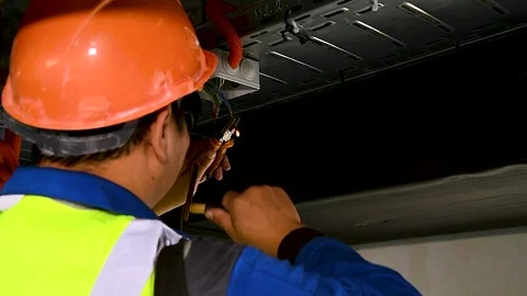 Twisting, soldering, welding of electrical cables Stock Footage 271026373