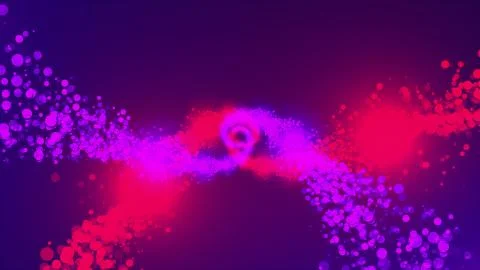 Twisting into a spiral of sparkling particles. 3D rendering particles of Stock Illustration