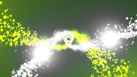 Twisting into a spiral of sparkling particles. 3D rendering particles of Stock Illustration