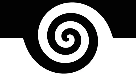 Twisting Split Half Mask Swirl Into Vortex Mask Stock Footage 143912370