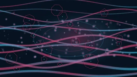 Twisting Strands Loop - 10 Second Abstract Ribbons Backdrop Stock Footage 344031399
