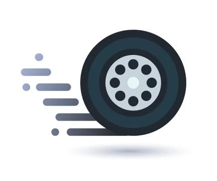 Twisting wheel icon Stock Illustration