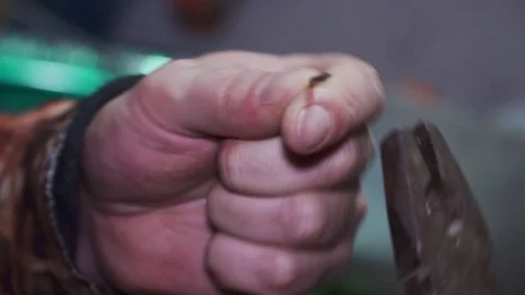 Twisting the wire with pliers closeup Stock Footage 102176752