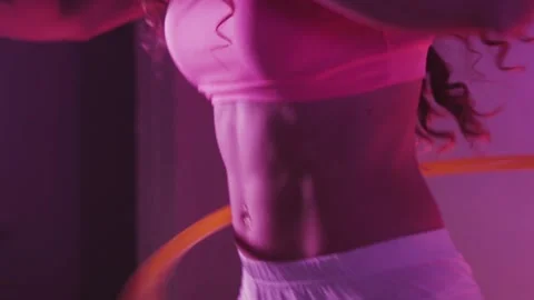 Twists a hoop Stock Footage 134460357