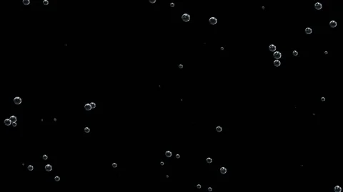 The twists of water bubbles on a black background. Stock Footage 100670228