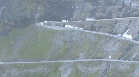 Twisty mountain road 2 Stock Footage 8523034