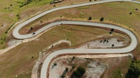 Twisty road in the mountains Stock Footage 137625504
