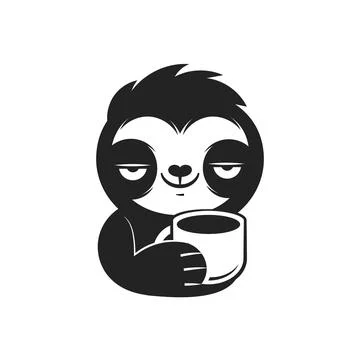 Twitch emote cute sloth vector icon. Funny baby sloth animal series stock i.. Stock Illustration