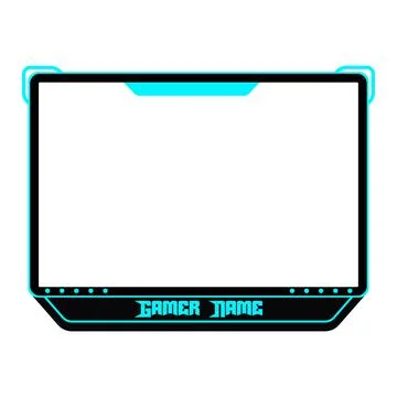 Twitch Face Web Camera with chat for streaming broadcast. Gaming face cam wit Illustrazione stock