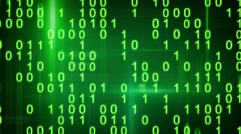 Twitching green binary symbols loopable background Stock Footage 33528058