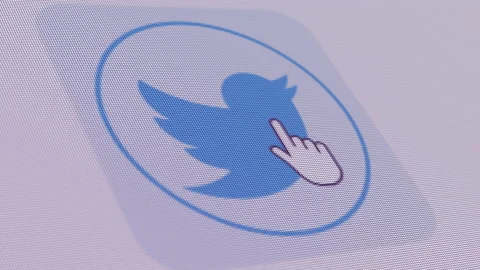 Twitter 2 Icon Click Close Up Stock Footage 163808397