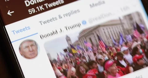 Twitter account of Donald Trump Stock Footage 145073773