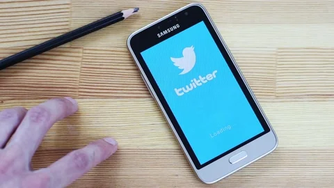 The Twitter application takes a very long time to load Stock Footage 106630746