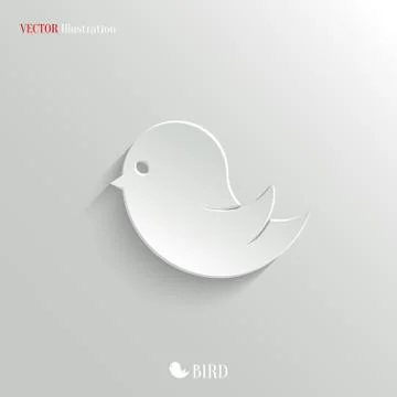 Twitter bird icon - vector web background Stock Illustration
