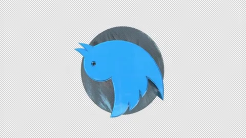 Twitter Bounce and Fly 3D animation Stock Footage 137467615