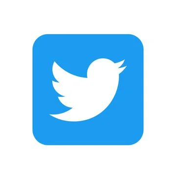 Twitter icon isolated on white background. Moscow, Russia - October 27, 2022. Stock Illustration