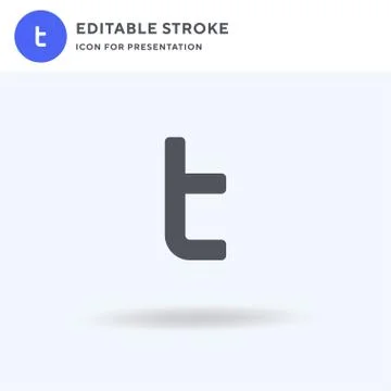 Twitter icon vector, filled flat sign, solid pictogram isolated on white, logo Stock Illustration