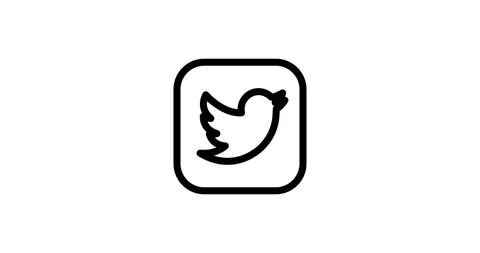 Twitter logo. Animated logo twitter. 4k video. Motion graphic design. Video stock 153137051