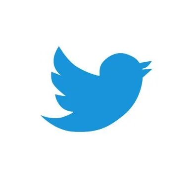 Twitter logo on white background. Twitter is a social networking and microblo Stock Illustration