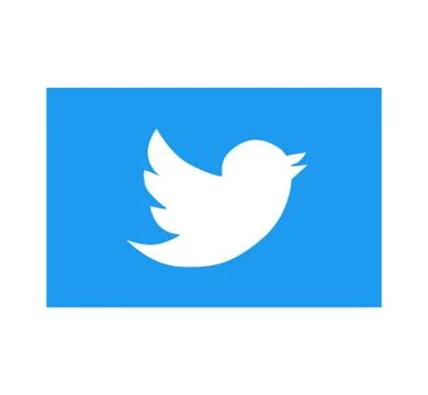 Twitter logo on white background. Twitter is a social networking and microblo Stock Illustration