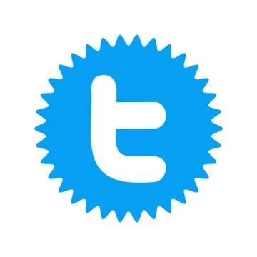 Twitter logo on white background. Twitter is a social networking and microblo Stock Illustration