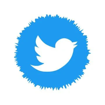 Twitter logo on white background. Twitter is a social networking and microblo Stock Illustration